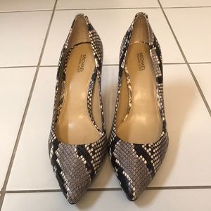Michael Kors snakeskin heels